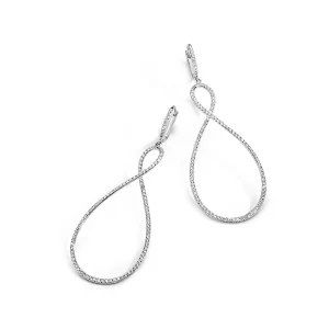 Hot Infinity oorhangers met diamant - 23O72Wdia Diamanten En Parels | Oorsieraden