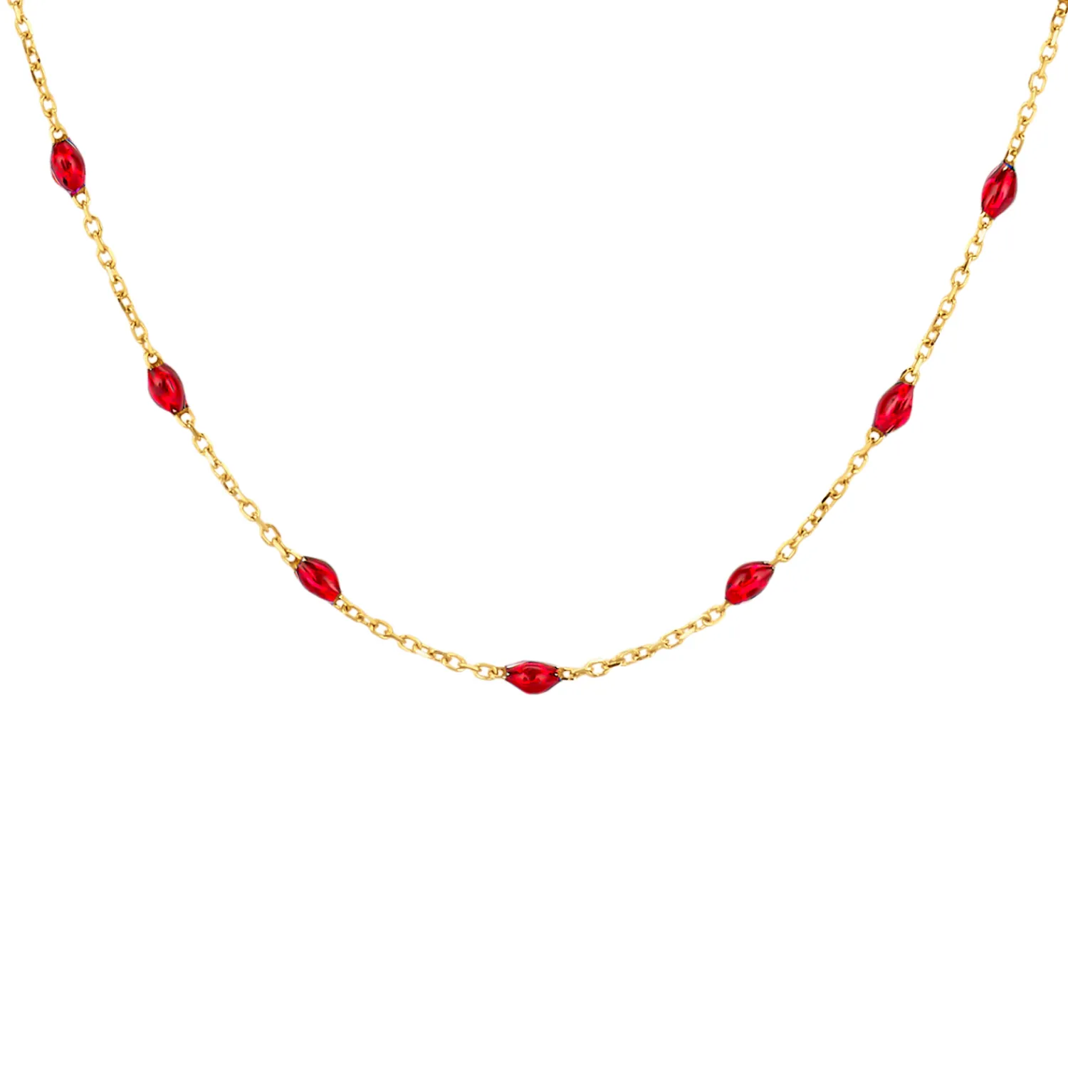 blush_collier_rode_resin__0.webp Hot collier Rode Resin - 3162YRR Colliers | Zirconia En Synthetische Parels