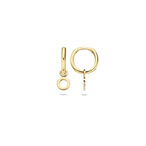 Fashion Creool aanhangers 9059YGO Oorsieraden | Zonder Kleuren Of Stenen