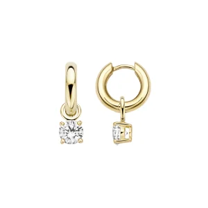 New Oorring aanhangers 9045YZI Oorsieraden | Zirconia En Synthetische Parels