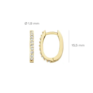 Hot Oorringen - 7236YZI Oorsieraden | Zirconia En Synthetische Parels