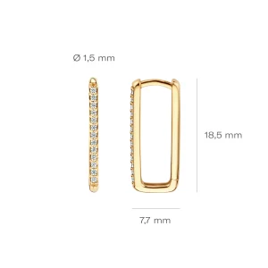 Best Oorringen met Zirkonia - 7343YZI Oorsieraden | Zirconia En Synthetische Parels