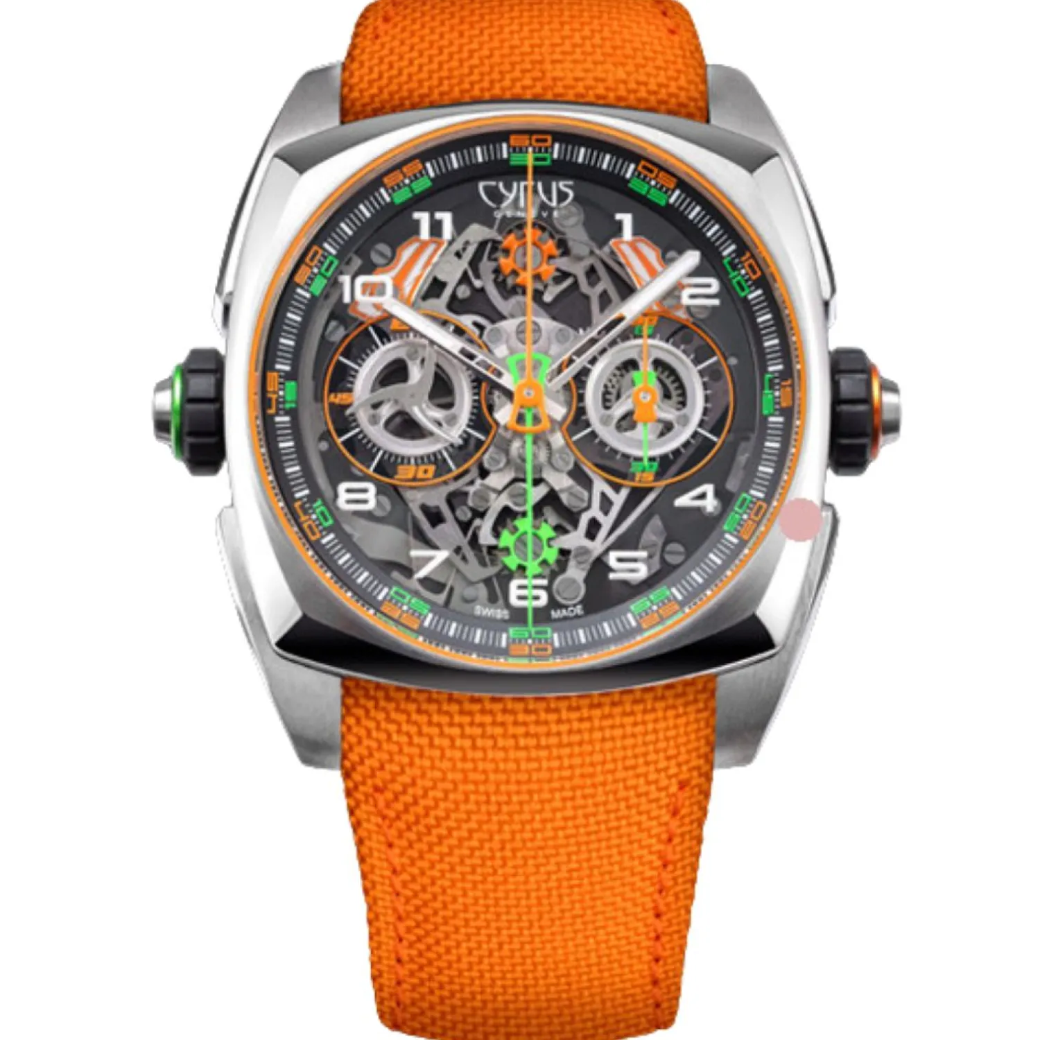 cyrus_klepcys_dice_saffro_0.webp Fashion KLEPCYS DICE SAFFRON Titanium Ref. 539.508.TT.C Heren Heren Horloges | Chronograaf Horloges