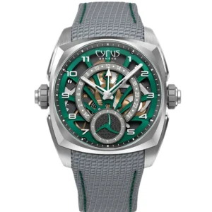New KLEPCYS GMT PALM GREEN Titanium Ref. 539.507.TT.C Heren Heren Horloges | Swiss Made Horloges