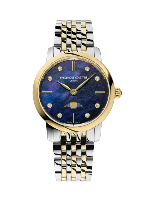 Fashion Slimline Ladies Moonphase FC-206MPND1S3B DAMES Dames Horloges