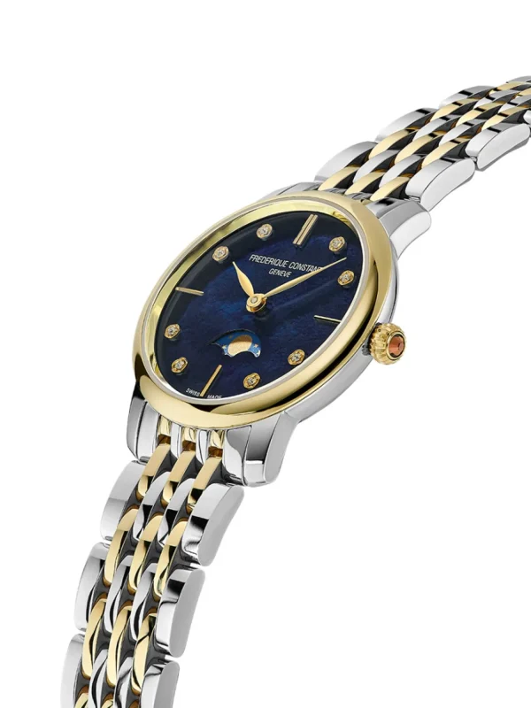 Fashion Slimline Ladies Moonphase FC-206MPND1S3B DAMES Dames Horloges