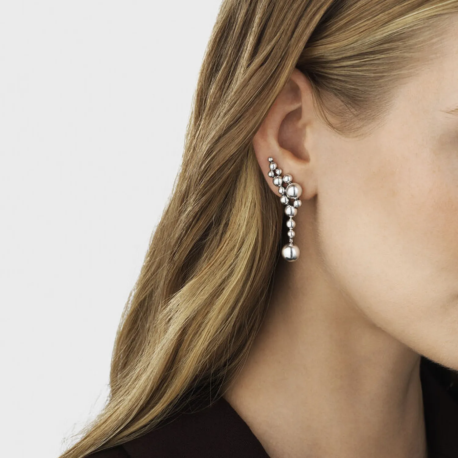 georg_jensen_moonlight_gr_1-5.webp Sale Moonlight Grapes Oorknop (enkel) - 20001202 Oorsieraden | Zilver