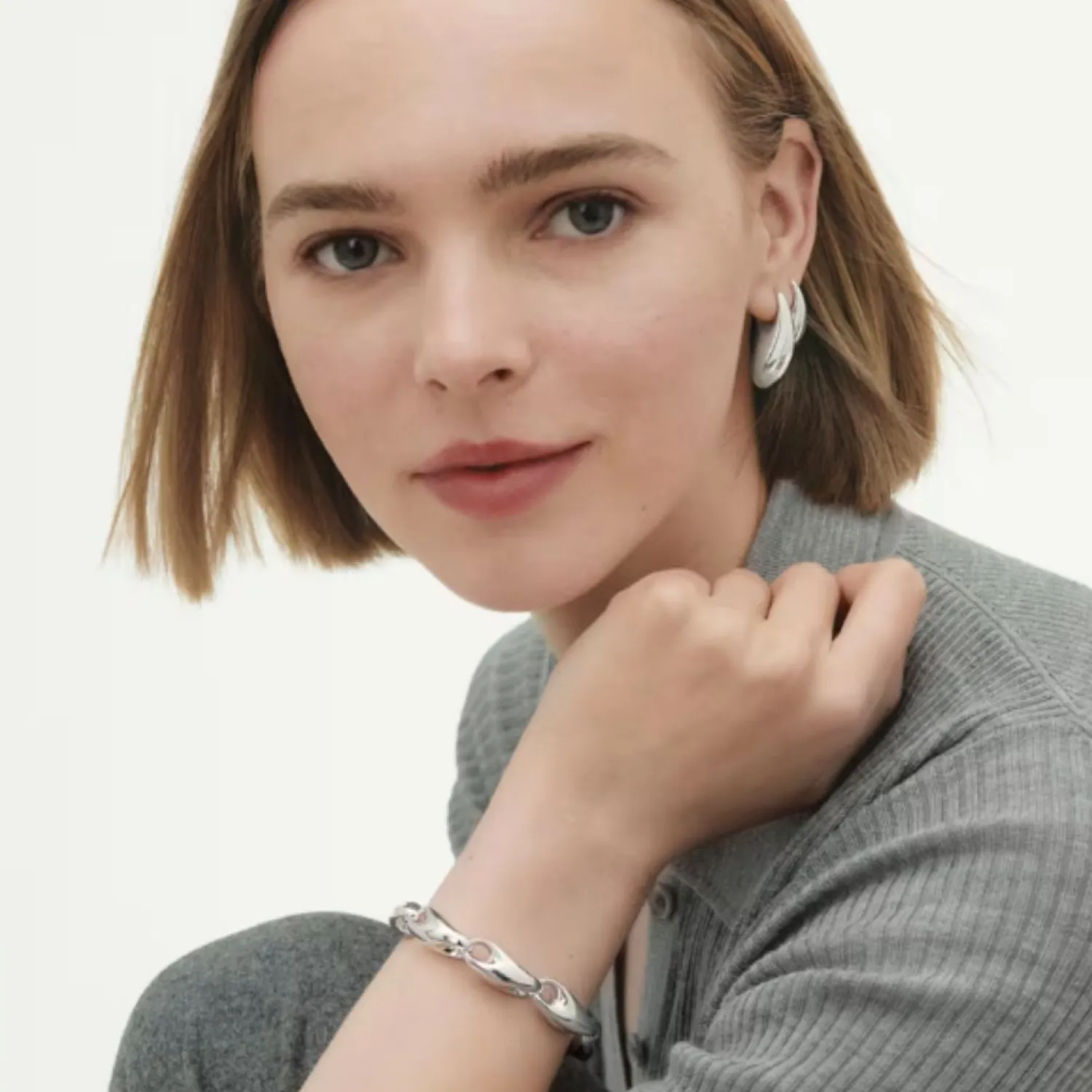 georg_jensen_reflect_oors_1-1.webp Discount Reflect Oorsieraad Links klein - 20001657 Oorsieraden | Zilver