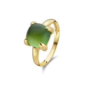 New Jarrèl Beau Monde Lucca ring met groene steen 4Y.7309.JG2.GQC Kleuren En Edelstenen | Ringen