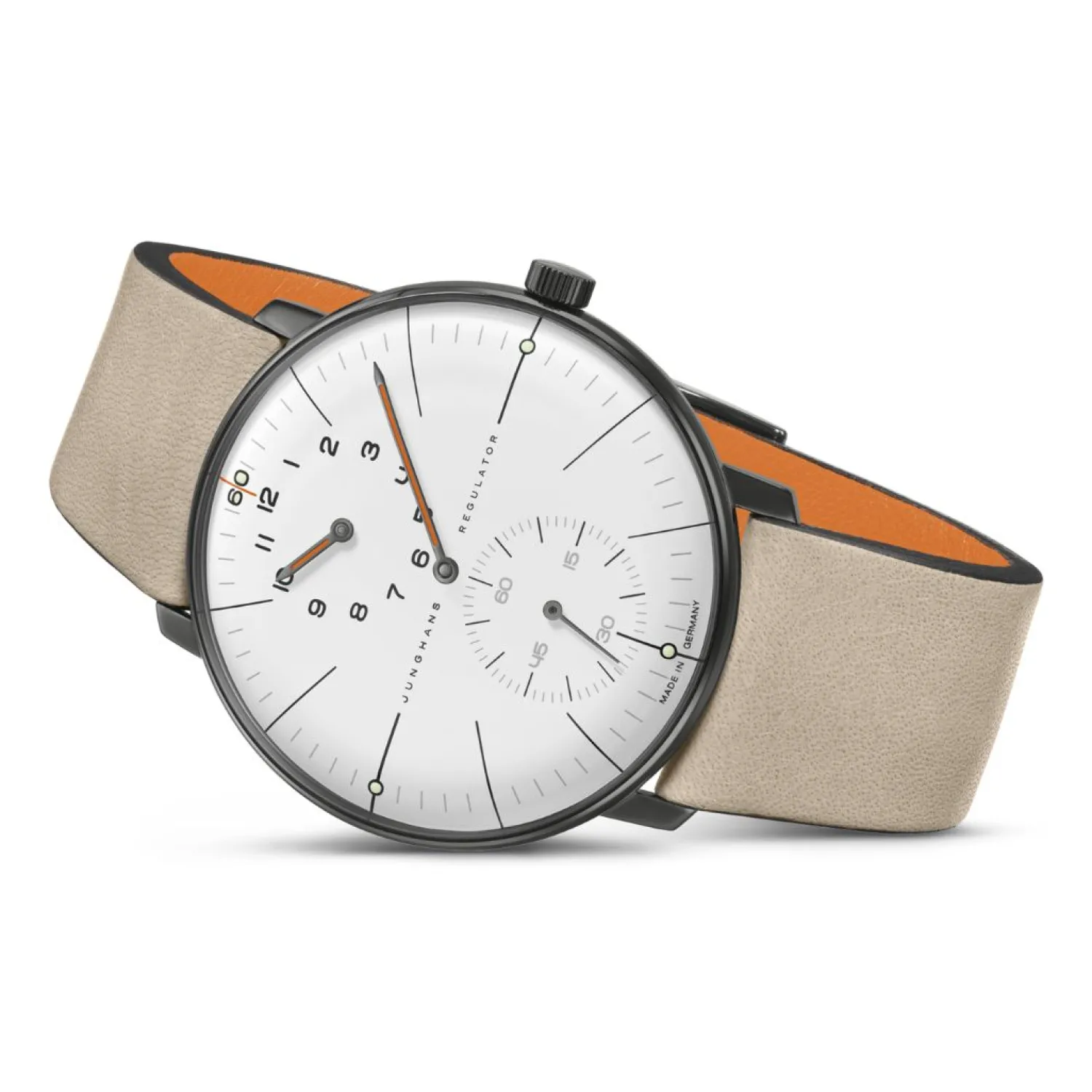 junghans_max_bill_regulat_2.webp Outlet max bill Regulator Edition 60 27/3190.02 DAMES Heren Horloges | Dames Horloges