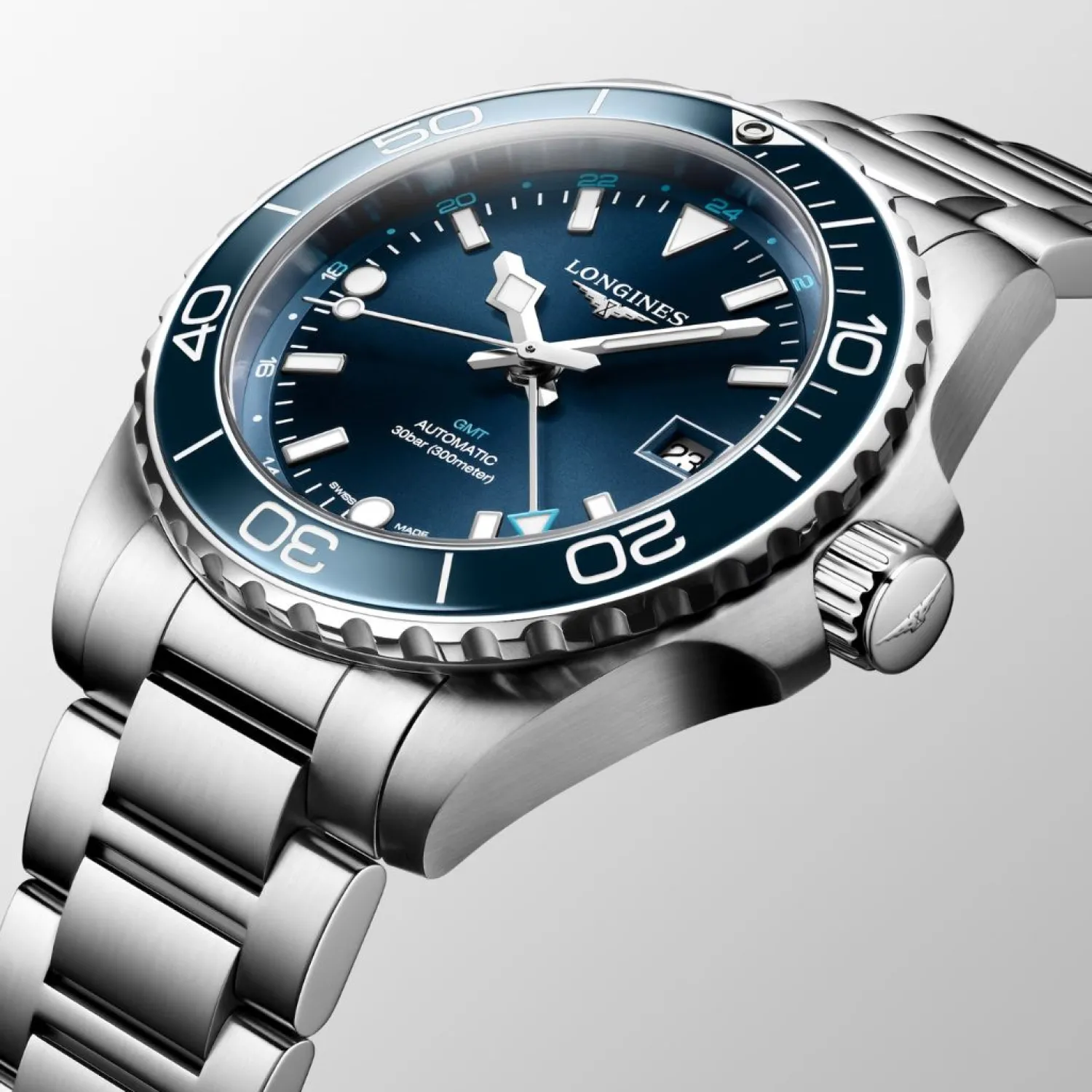 longines_hydroconquest_gm_1-2.webp Online HydroConquest GMT L3.790.4.96.6 Heren Heren Horloges | Duikhorloges