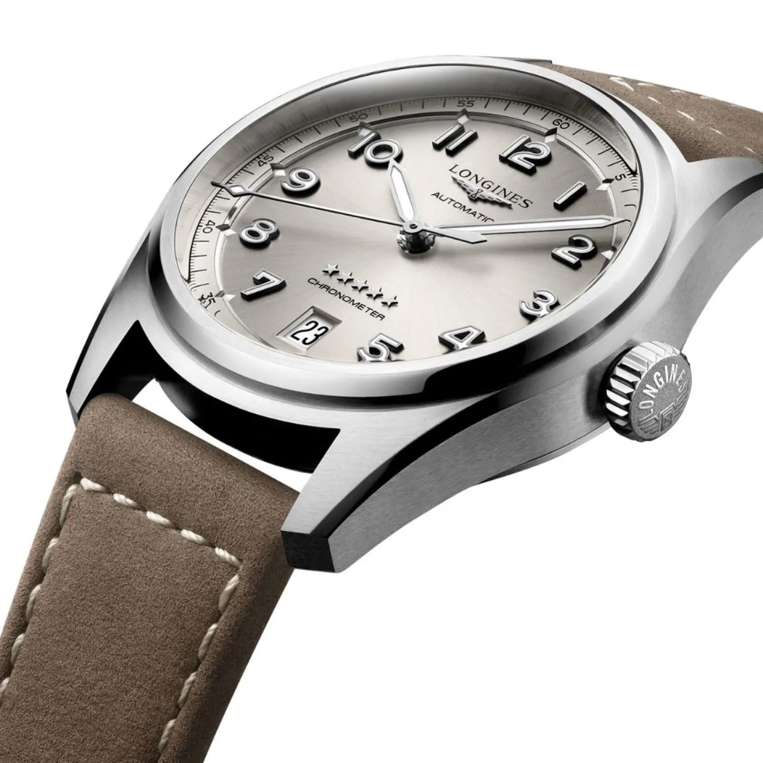 longines_spirit_l_1-2.webp New Spirit L3.410.4.63.2 Heren Heren Horloges | Swiss Made Horloges