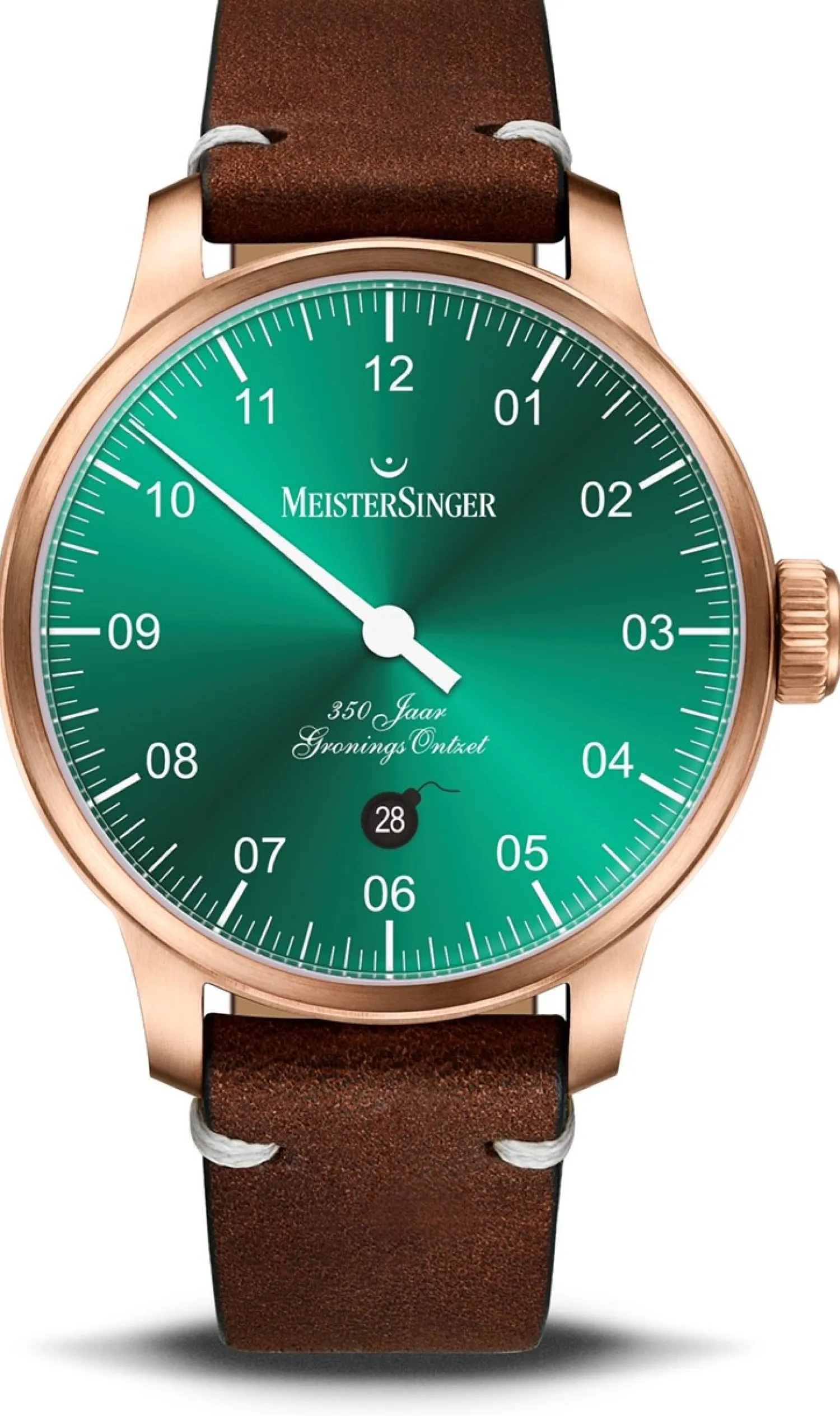 meistersinger_groningens__0.webp Discount Groningens Ontzet Limited Edition Brons Swiss Made Horloges