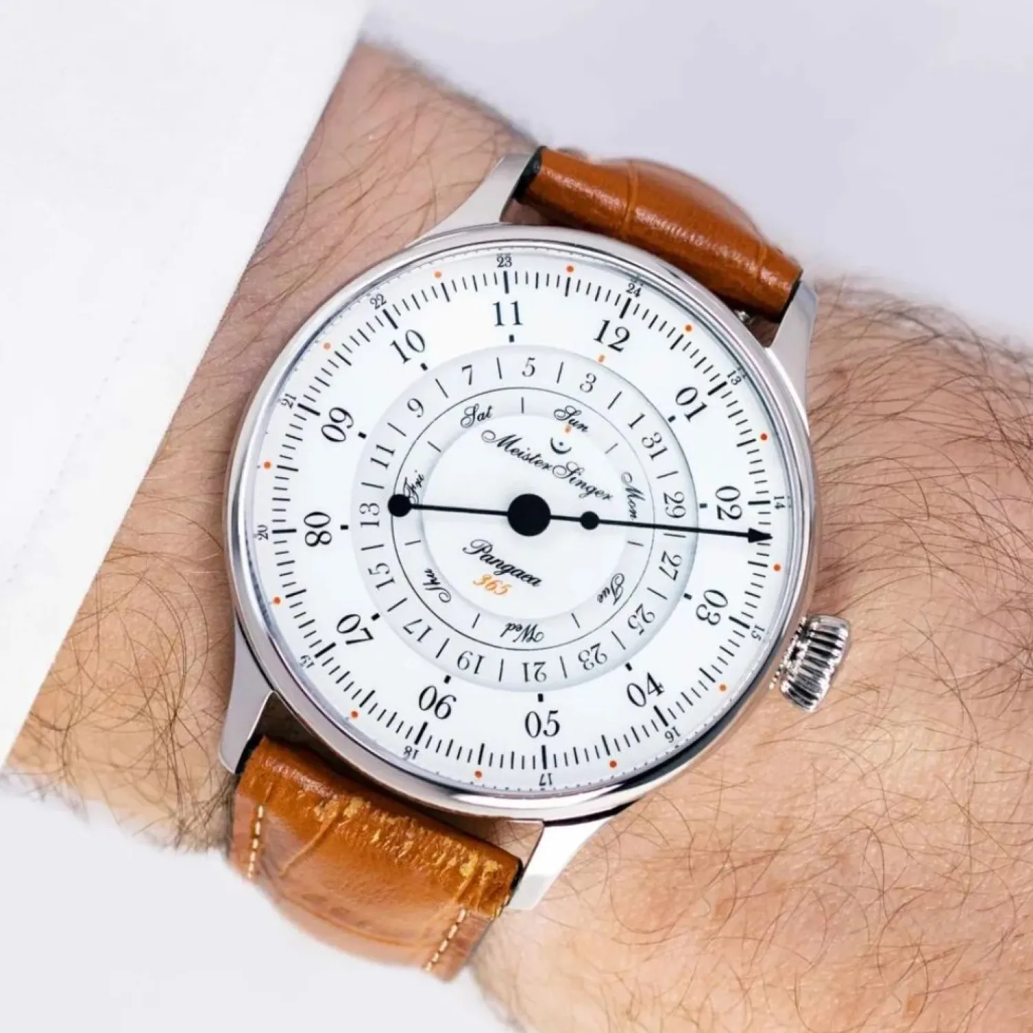 meistersinger_pangaea_day_1.webp Fashion Pangaea Day Date 365 PDD365901 Heren Heren Horloges | Swiss Made Horloges