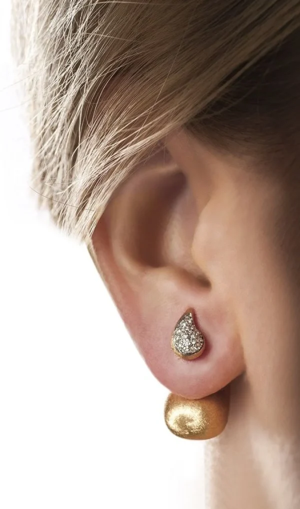 Best Cachemire oorknoppen met Briljant OS9-569 Diamanten En Parels | Oorsieraden