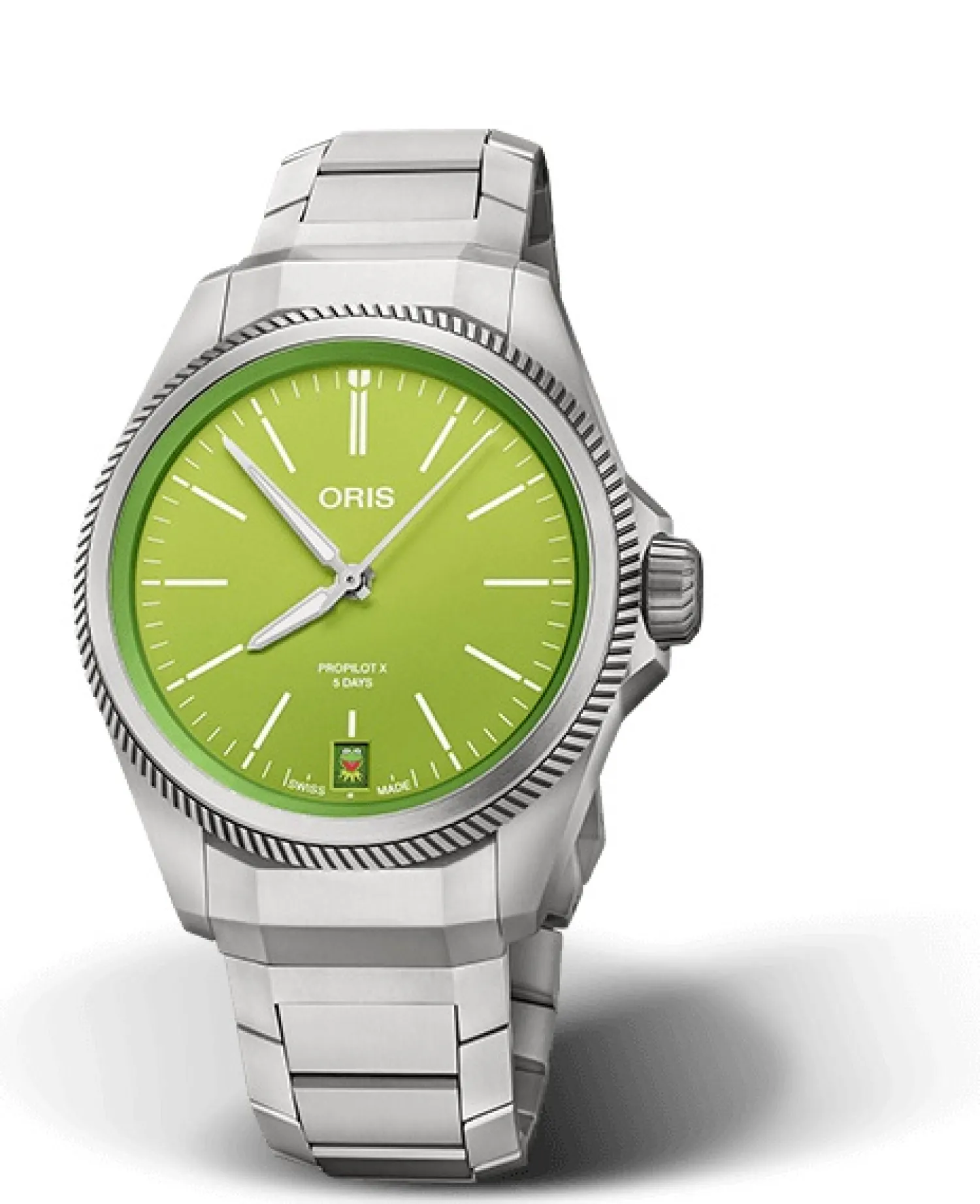 oris_propilot_x_kermit_ed_0.webp Outlet ProPilot X Kermit Edition - 01 400 7778 7157-set Heren Heren Horloges | Swiss Made Horloges
