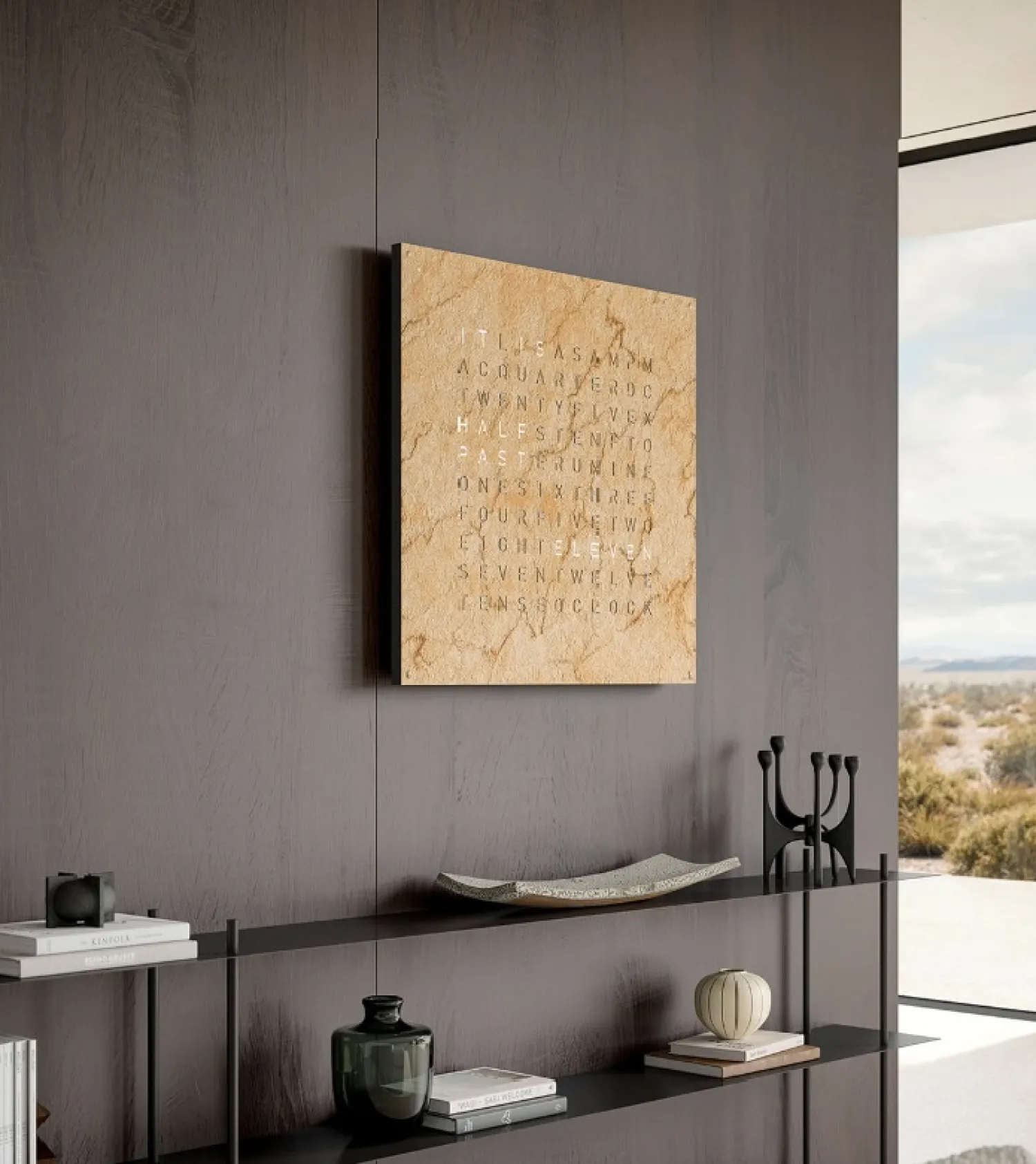 qlocktwo_earth__universe__1-2.webp Sale Earth 45 Universe Edition - Dessert Qlocktwo