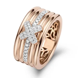 Discount Amsterdam Due - TR1187D(2P) Diamanten En Parels | Ringen