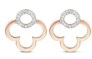 Fashion Seoul Flower Due oorring aanhangers - TE7093D(2P) Bedels | Diamanten En Parels