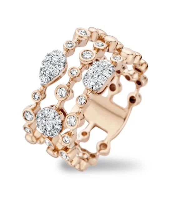 Hot Venice ring TR9679DP Diamanten En Parels | Ringen