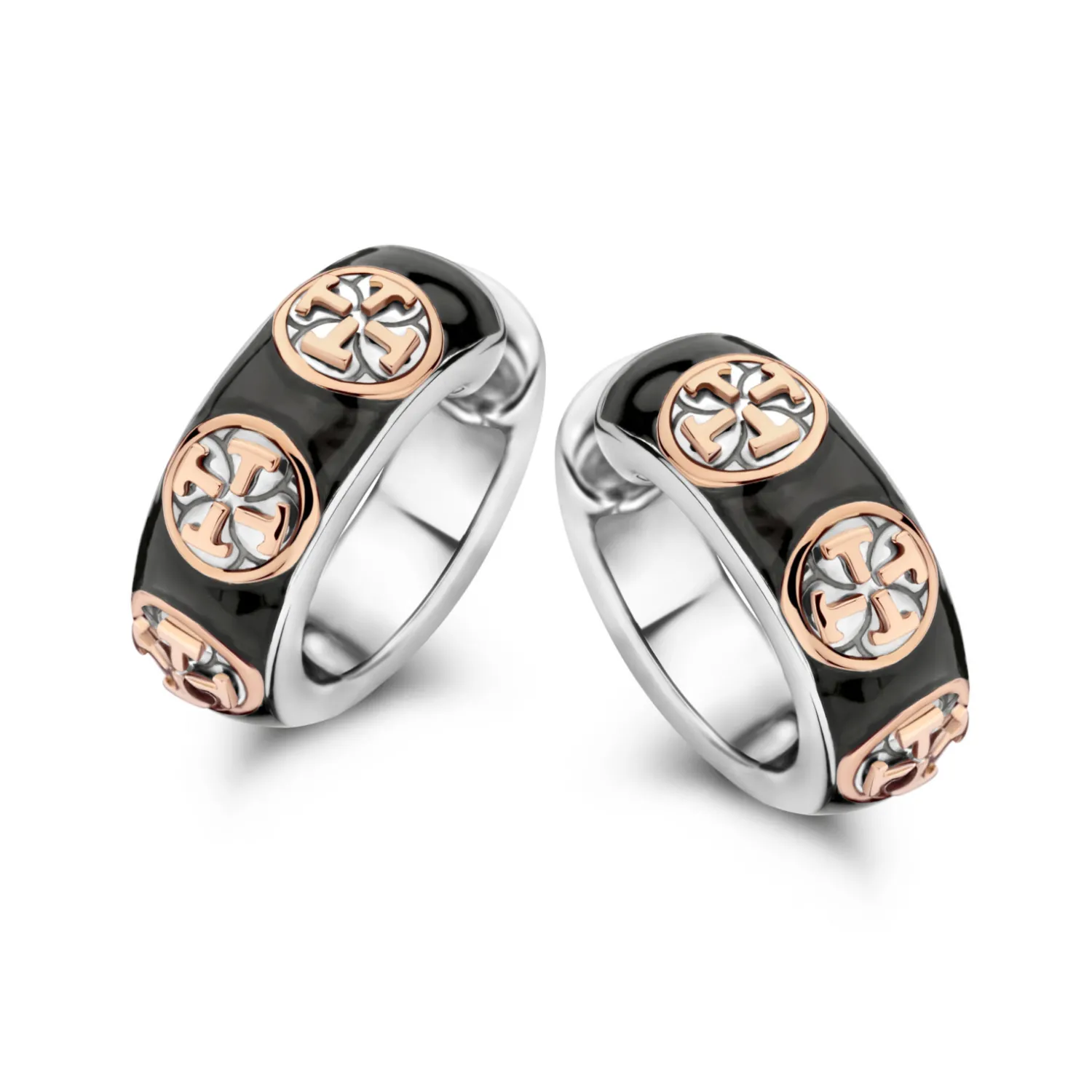 tirisi_moda_iconic_oorhan_0.webp Hot Iconic oorhangers met Emaille - TM7093HM(2P) Oorsieraden | Goud Rosé