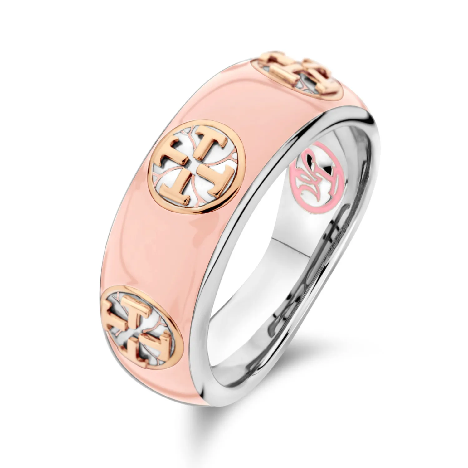 tirisi_moda_iconic_ring_m_0-1.webp Sale Iconic Ring met Emaille - TM1125NS(2p) Diamanten En Parels | Ringen