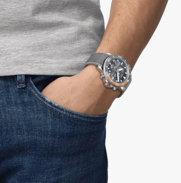 Outlet Seastar 1000 Chronograph Quartz T120.417.17.081.01 Heren Heren Horloges | Duikhorloges