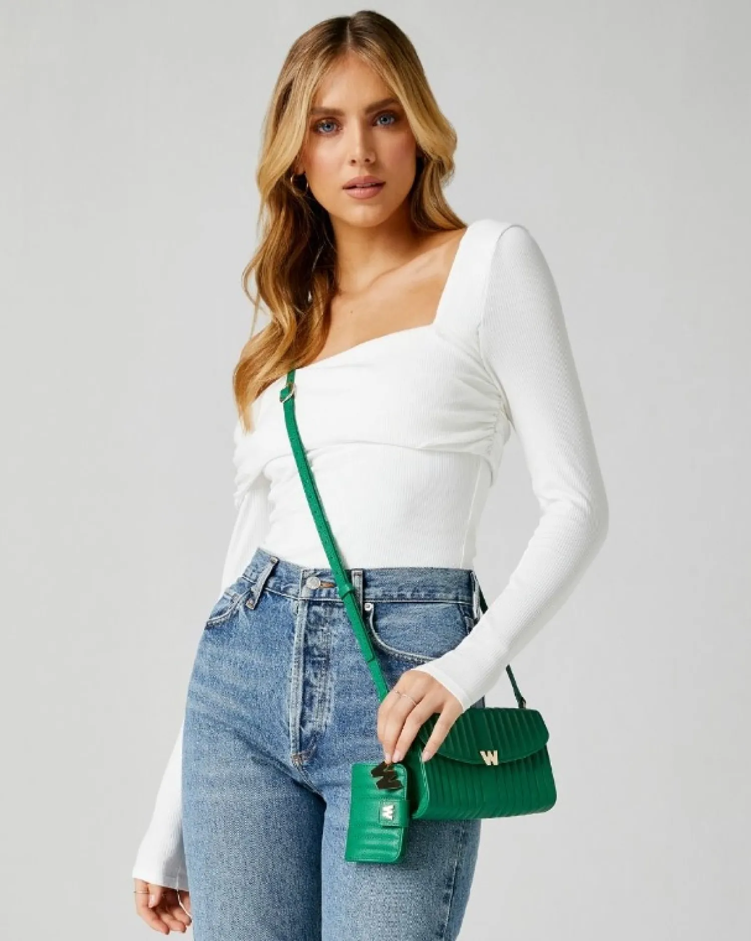 wolf_mimi_mini_tas_forest_3.webp Clearance WOLF Mimi mini tas Forest Green 768312 Bijouboxen En Etuis