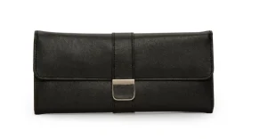 Clearance WOLF Palermo Jewelry Roll Black 213402 Bijouboxen En Etuis