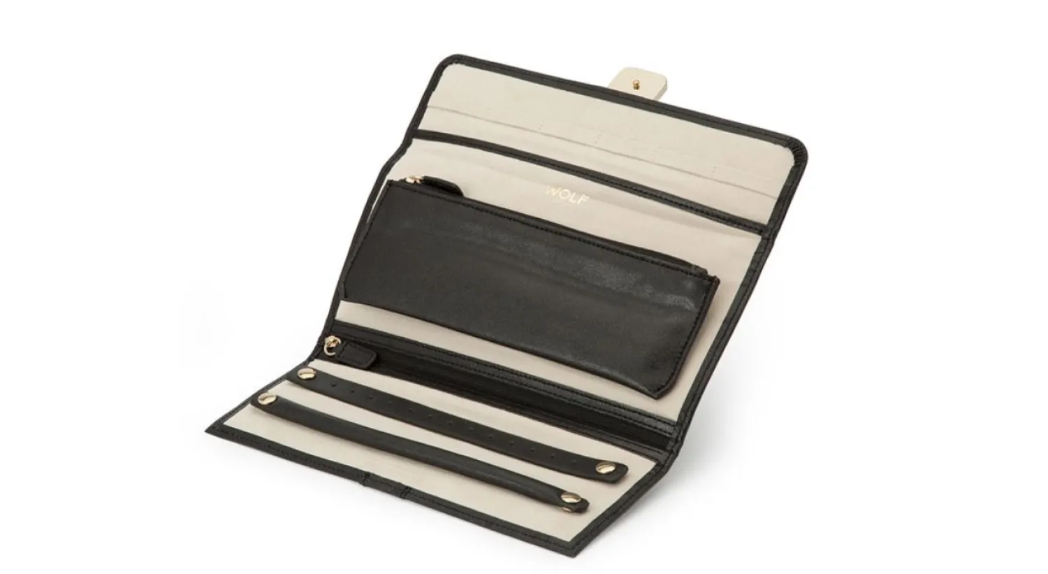 wolf_palermo_jewelry_roll_1.webp Clearance WOLF Palermo Jewelry Roll Black 213402 Bijouboxen En Etuis