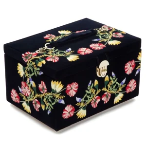 Discount WOLF Zoë juwelen box donker blauw - 393116 Bijouboxen En Etuis