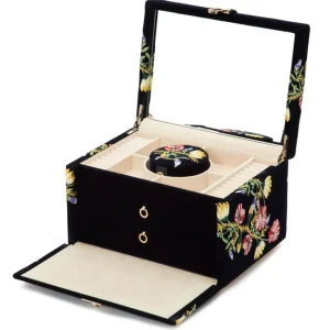 Discount WOLF Zoë juwelen box donker blauw - 393116 Bijouboxen En Etuis