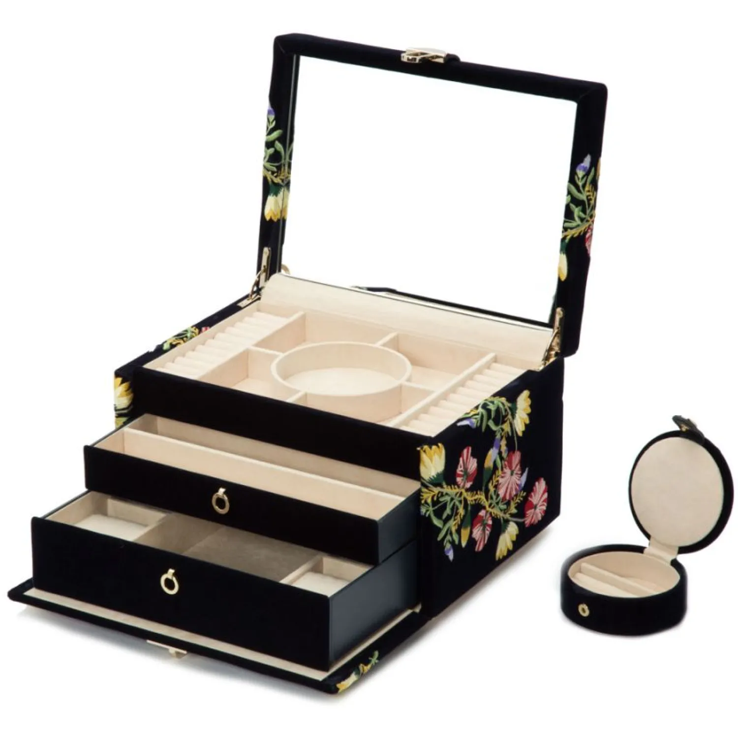 wolf_zo_juwelen_box_donke_3.webp Discount WOLF Zoë juwelen box donker blauw - 393116 Bijouboxen En Etuis