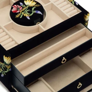 Discount WOLF Zoë juwelen box donker blauw - 393116 Bijouboxen En Etuis